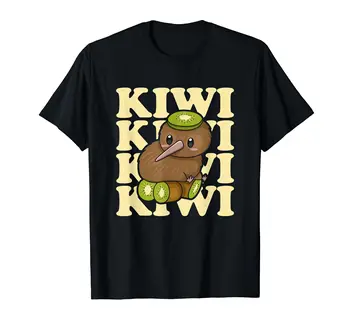 Тениска с надпис Kiwi, New Zealand от 100% памук за любителите на птиците Киви, мъжки И дамски УНИСЕКС тениски, размер S-6XL