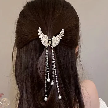 Диамантена перла цвете, пеперуда родословни корейски дизайн верига коса акула клип модни шнола за коса