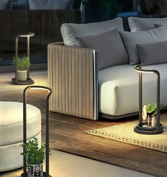Модерен градински лампа, уличен под лампа, декоративен с лампа, поставка за цветя, уличен градински лампа