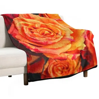 Ново покривки с цветна композиция от рози, Много топло одеяло, покривка за дивана, зимни завивки за легла