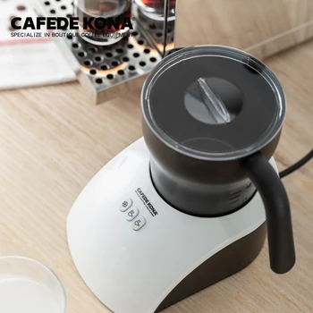 CAFEDE КОНА Домашен Семеен Инструмент За приготвяне на Капучино От неръждаема Стомана 600 мл Ръчно Вспениватель мляко