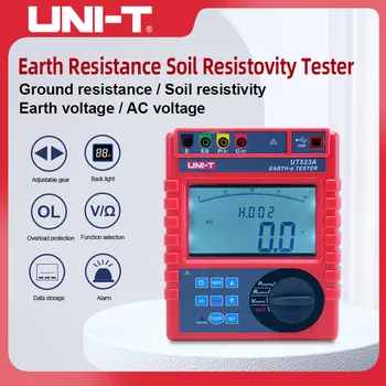 UNIT Цифров 2/3/4 Щифта Измерване на Съпротивление на Заземяване, Измерване на Напрежение, Тестер за Специфични съпротивления на почвата, Омный Мултицет UT523A