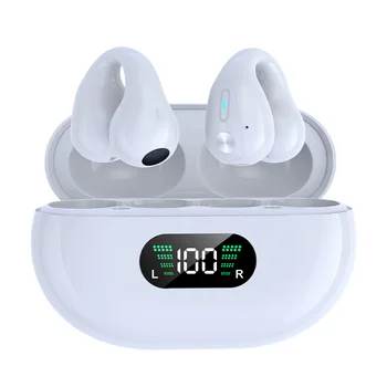 TWS Q80 Безжични слушалки Bluetooth 5.3 Слушалки с костна проводимост, Дизайн заушников, Сензорно управление, led слушалки, Спортни слушалки