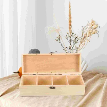 Скоростна Кутии Непълни Занаяти Калъф за съхранение на бижута Дървена Органайзер За бижута Притежателят на Чай чанта