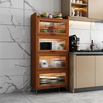 Модерни Кухненски шкафове Лесен Луксозни Домакински многофункционален шкаф за съхранение на кухненските мебели, Посадъчен шкаф, Бюфети