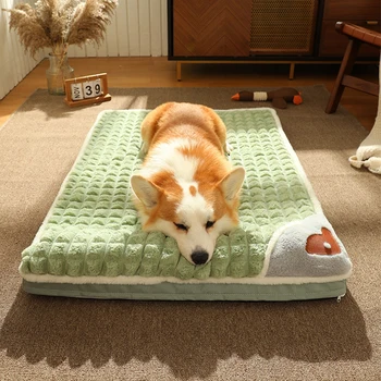 Легла за домашни кучета, защищающая шиен отдел на гръбначния стълб, Подвижни кучешката къщичка в помещението за малки, Средни и големи кучета, Удобно легло, мека стоки за домашни любимци