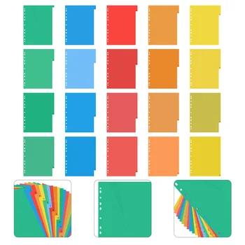 Папка за файлове на 20 страници С Цветни Вставляемыми разделители, Пластмасова папка за визитки-указатели
