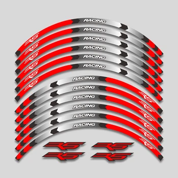 За Aprilia RS 125 Rs125 Аксесоари за мотоциклети, лепенки за джанти, гуми, Водоустойчив стикер, джанти, ступица, Комплект светлоотразителни шарени етикети