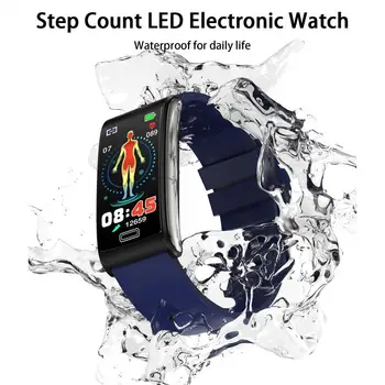 Чувствителните Цифрови Ръчен часовник за Напомняне за седнало начина на живот на Потребителски циферблат Снима Led Електронни часовници Информационен Тласък