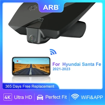 Арматурното табло, Камера За Hyundai Santa Fe (4-то поколение) 2021 2022 2023, ARB 4K OEM Look Автомобилен Видеорекордер WIFI Връзка APP Control LHD