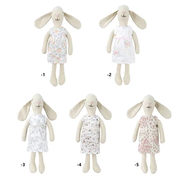 N80C Мека детска пола с флорални Принтом, Плюшен играчка във Формата На Зайче е За Сън