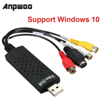 ANPWOO поддържа Windows 10 USB DVR видеозахват usb адаптер за заснемане на видео промяна на видео за покажете на вашия КОМПЮТЪР, карта USB DVR