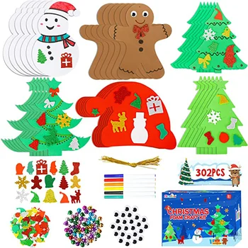 Коледни Стикери-пъзели Игри Снежен човек САМ Списание за Scrapbooking, Украса за Деца, Детска играчка, на Хартиен Коледен подарък, Нестандартен