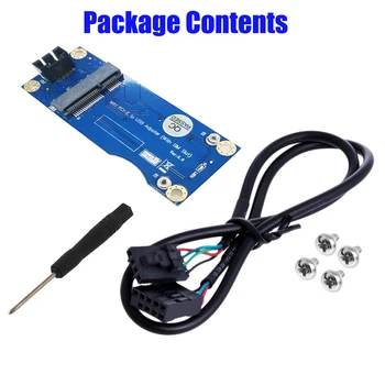 Адаптер Mini PCI-E-USB индустриален клас със слот за СИМ-карта в модул WWAN/LTE, трансформиращ безжична връзка 3G/4G на 90/180 градуса