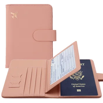 2023 Корици за паспорти, изкуствена Кожа, За Жени И Мъже, Пътен притежател на паспорт с кредитна карта, Чанта, портфейл, Защитно покритие, чанта