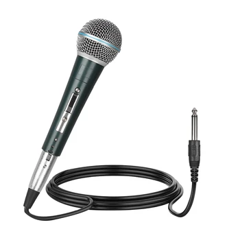 Професионален ръчен жични микрофони за караоке, динамичен микрофон за живия вокално изпълнение, Микрофон