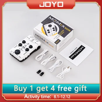 JOYO-mezclador de Audio MOMIX PRO, adecuado para micrófono, teclado de guitarra, instrumento Musical, tarjeta de y para gra