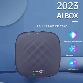 2023 Carlinkit AI TV Box Безжичен Carplay CPC200-Tbox Android 13.0 Bluetooth 8 + 128 GB QCM 8-ядрен процесор 6125, Вграден GPS, Glonass