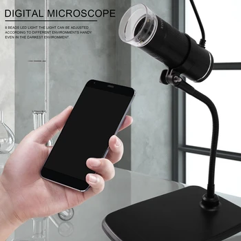 Дигитален микроскоп 3-в-1, мобилен телефон, компютър на базата на Android, студентски дом микроскоп с увеличение е 1000 пъти