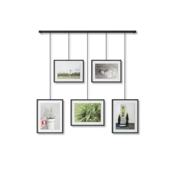 Стенни рамка за снимки Umbra Exhibition Gallery, комплект от 5 броя, черна
