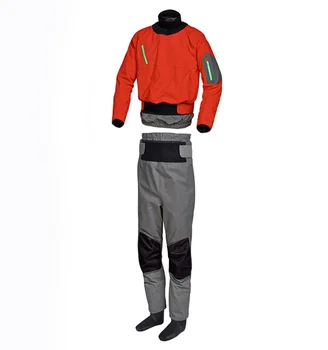 Подвижни сухи костюми за каране на каяк DM100, Бързосъхнеща яке за разходка с лодка, Непромокаеми панталони