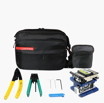 Комплекти оптични инструменти 7 в 1, чанта за оптични инструменти FTTH + устройство за източване на влакна + fiber секира fc-6s + фрезер