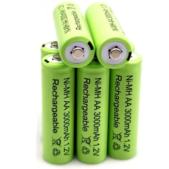 100% нова батерия 1,2 3000 mah NI MH AA с предварително натоварване, акумулаторна батерия NI-MH акумулаторна батерия AA batera para juguetes micrfono de la cmara