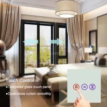 Стенен Панел Прекъсвач 10a Wifi Smart Switch Sasha Smart Life Умен Дом е Съвместим С Alexa И Google Home Сензорен Прекъсвач Пердета