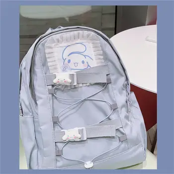 Sanrio my Melody Kuromi сладка училищна чанта за момичета, ученическа раница с голям капацитет, раница с канела, чанта, дамска чанта