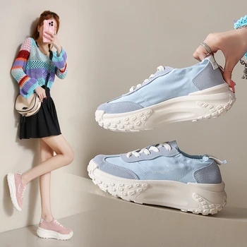 Нова дамски обувки за голф, нескользящая градинска дишаща парусиновая спортни обувки за голф, които нарастване на 5 см