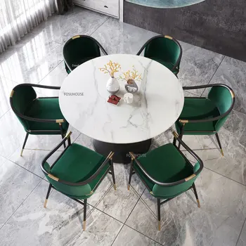 Скандинавските Фланелен Трапезни Столове За лесно Луксозни кухненски Мебели Стол за Трапезария Домакински Малък Апартамент с Кухненски Кът Стол