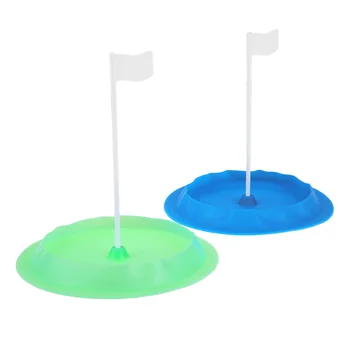 2 бр., универсална силиконова чаша за голф, спортни приспособления за голф, отвор с отметка за домашния офис, на закрито, на открито, Зелен/син