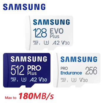 SAMSUNG EVO Plus Micro SD Карта 128 GB, 64 GB, 512 GB 256 GB Micro SD Pro Plus Флаш карта с памет SD Memory U1 U3 4K Microsd TF Карта
