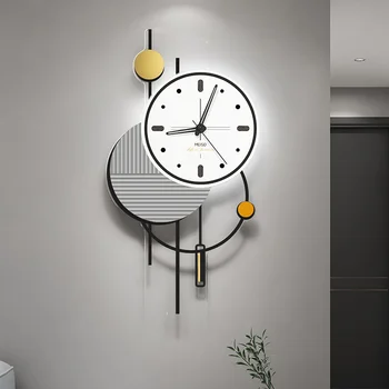 Тихи Дигитални Стенни Часовници-Метална Батерия За Хола Led Творчески Стенни Часовници Модерна Спалня Horloge Murale Wall Home Decor